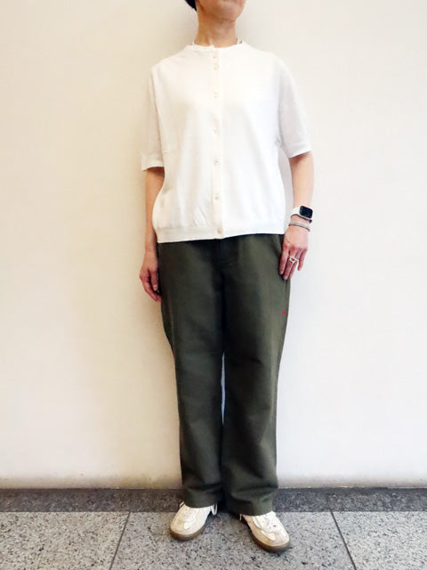 5分袖<br>クルーネックカーディガン
