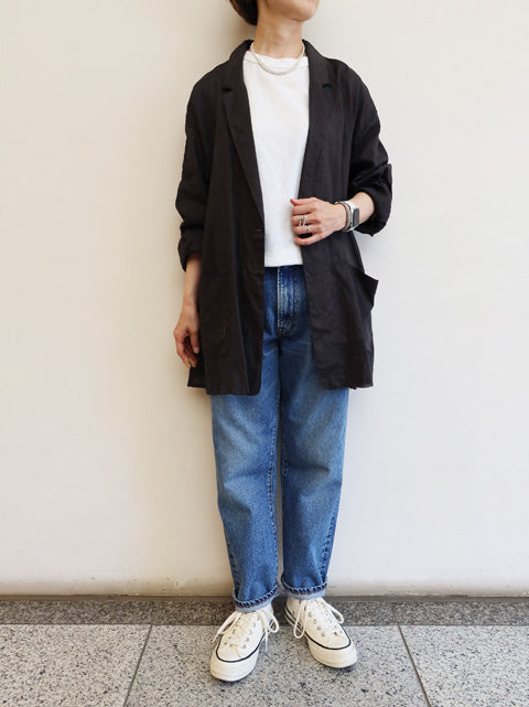 linen wide shirt JK