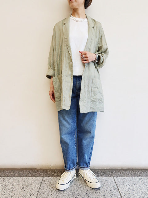 linen wide shirt JK