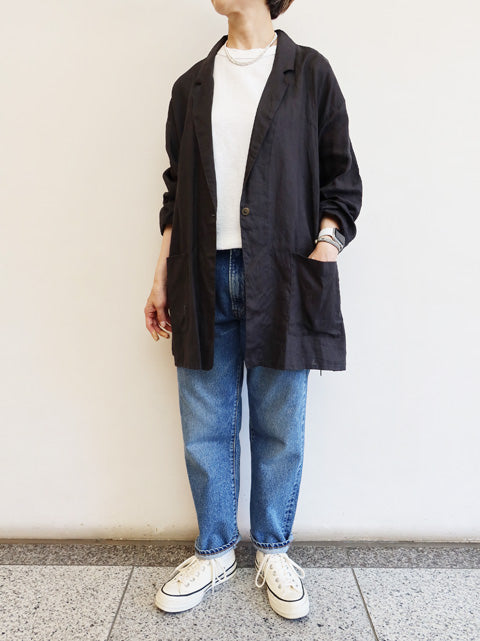 linen wide shirt JK
