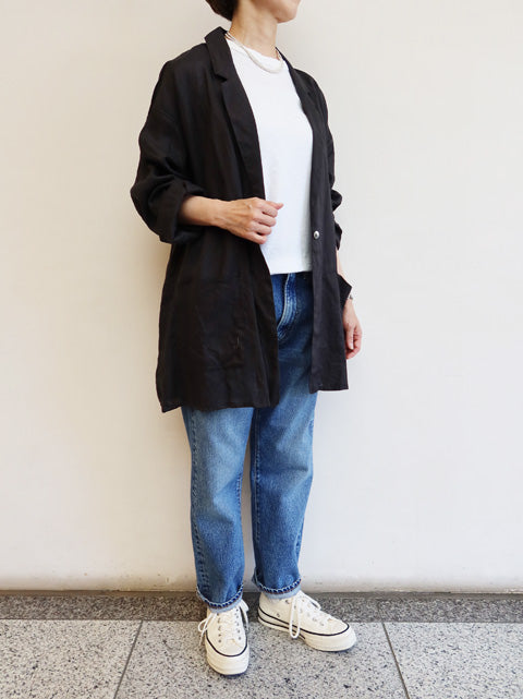 linen wide shirt JK