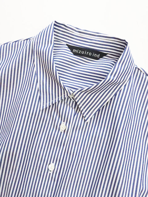 stripe half slv ballon shirt