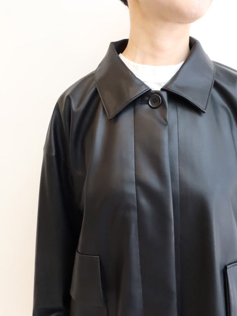 synthetic leather shirt JK