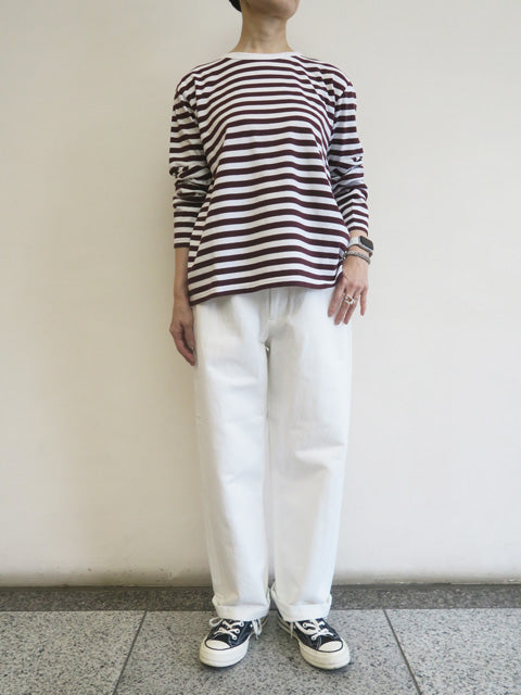 ワイドベーシック<br>ボーダー長袖Tシャツ