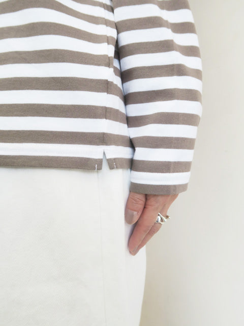 ワイドベーシック<br>ボーダー長袖Tシャツ