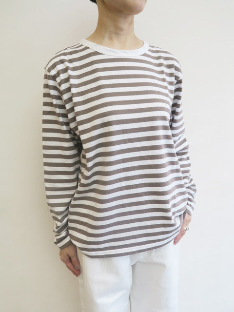 ワイドベーシック<br>ボーダー長袖Tシャツ