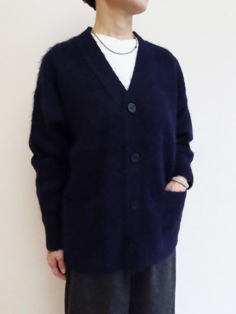 シャギーアルパカ<br>Vネックカーディガン
