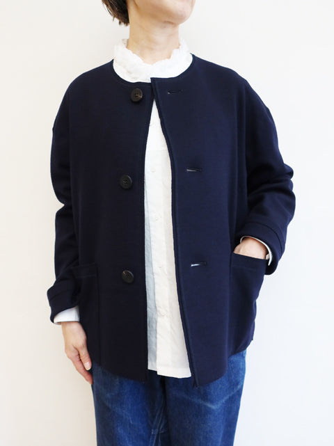 ウールミルドスムース<br>ノーカラージャケット