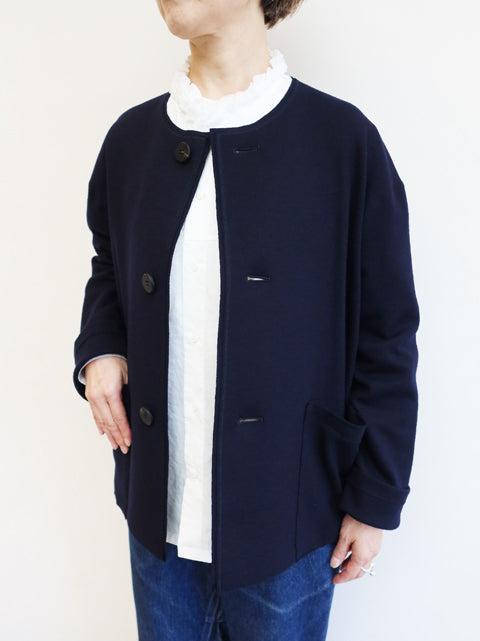 ウールミルドスムース<br>ノーカラージャケット