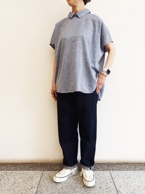 衿付プルオーバー