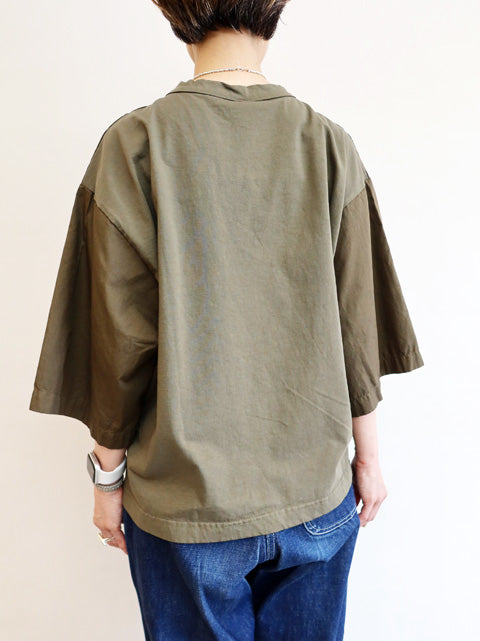 切替 5分袖 ビッグスリーブ<br>Tシャツ