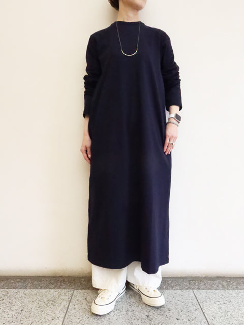 Slub Yarn<br>Long-Sleeve T-shirt Dress