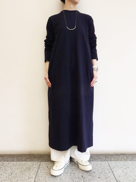 Slub Yarn<br>Long-Sleeve T-shirt Dress