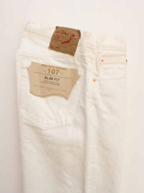 107 IVY FIT<br>WHITE DENIM