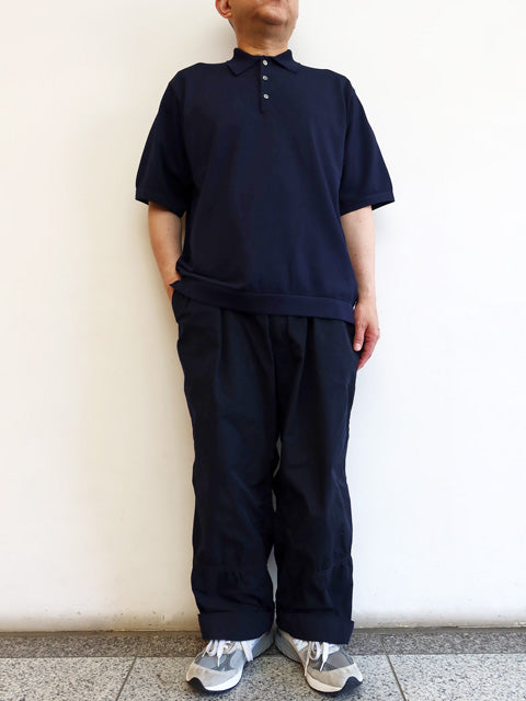 18G二重臼天竺<br>ポリエステル×キュプラ×コットン<br>半袖ポロ